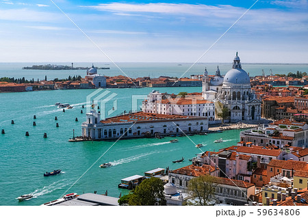 ベネチア サン・マルコ広場、鐘楼からの眺め  サンタ・マリア・デッラ・サルーテ聖堂 59634806