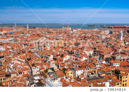 ベネチア サン・マルコ広場、鐘楼からの眺め ベネチア サン・マルコ広場、鐘楼からの眺め 59634814
