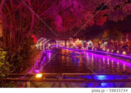 マラッカ　壁絵　夜 59635734