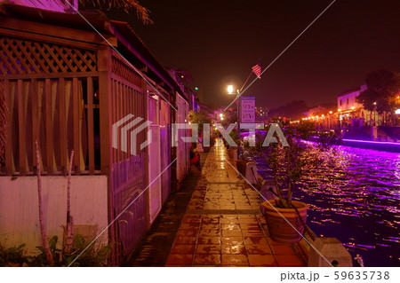 マラッカ　壁絵　夜 59635738