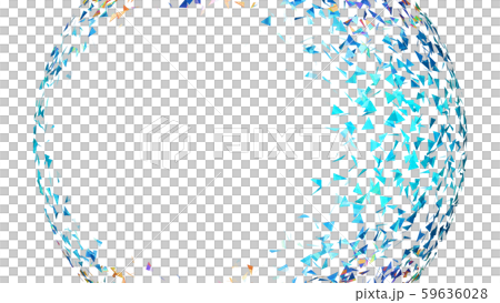 CG particles Triangle confetti spreading in a spherical shape CG particles Triangle confetti spreading in a spherical shape 59636028