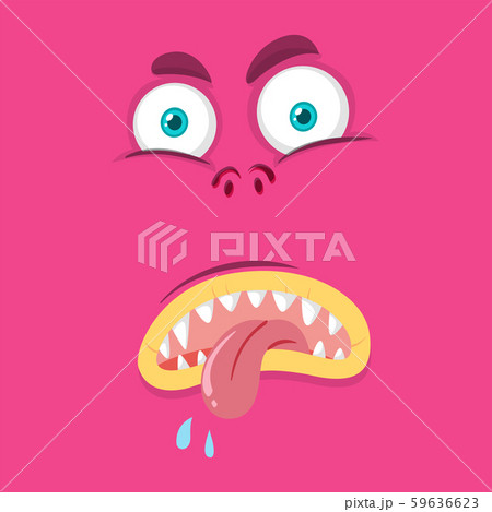 Pink monster facial expression Pink monster facial expression 59636623