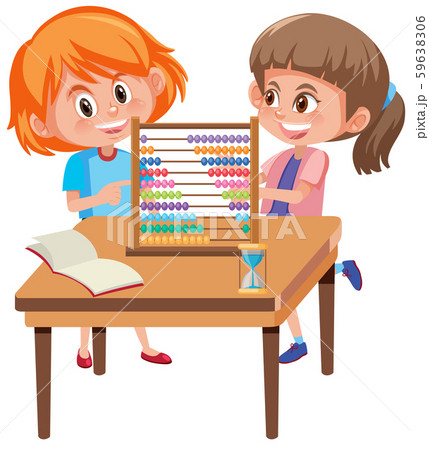 Children learning math with abacus Children learning math with abacus 59638306