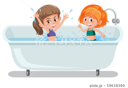 Girls playing in bathtub 59638360