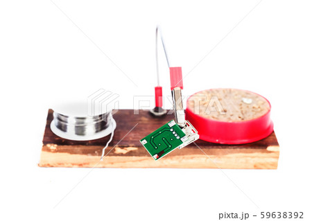 Hand made holder for repair electronic board on 59638392