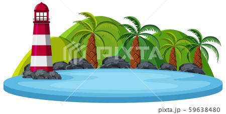 Isolated nature island on white background 59638480
