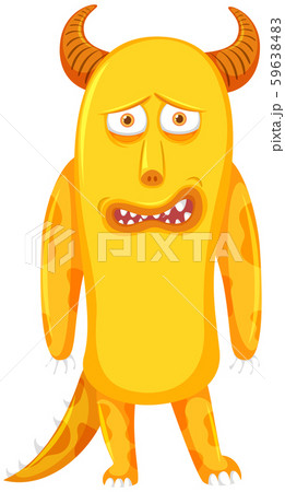 Standing funny yellow monster Standing funny yellow monster 59638483