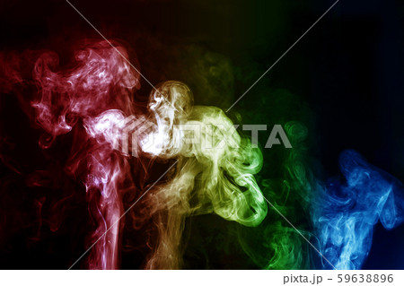 Abstract white smoke effect isolated on black 59638896