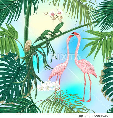 Seamless pattern, background. with tropical plants Seamless pattern, background. with tropical plants 59645851