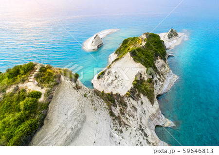 Beautiful view of Cape Drastis in the island of Corfu in Greece 59646813