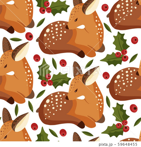 Seamless woodland vector pattern. 59648455