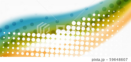 Trendy abstract wave blur pattern, multicolored lines on white background for wallpaper design Trendy abstract wave blur pattern, multicolored lines on white background for wallpaper design 59648607