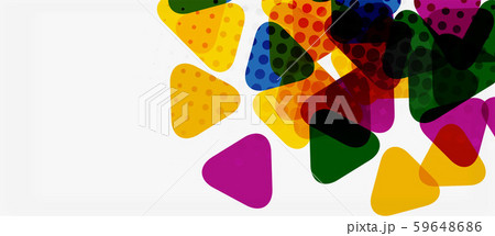 Vector triangle geometric abstract composition background. Retro vector illustration. Ornament 59648686