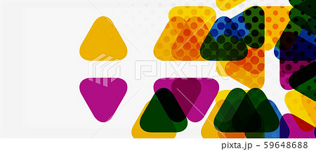 Vector triangle geometric abstract composition background. Retro vector illustration. Ornament 59648688