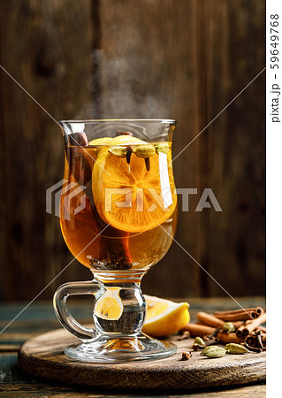 Grog. Hot drink for winter or autumn. Spicy tea 59649768
