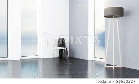 Modern design living room interior with beautiful view . 3D rendering 59650227