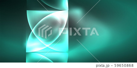 Neon glowing techno lines, hi-tech futuristic abstract background. Template with abstract shapes in 59650868
