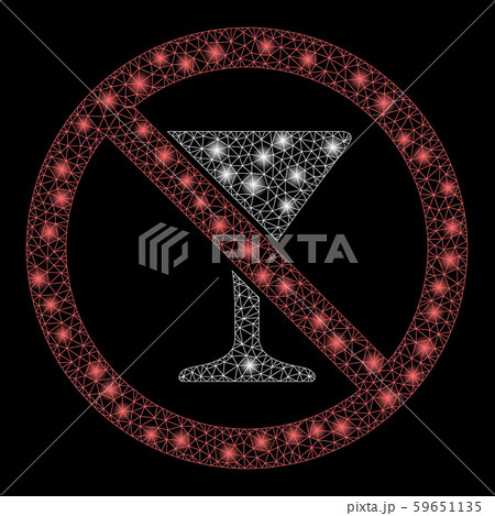 Glowing Mesh Network No Martini Glass with Flash Spots 59651135