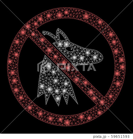 Glowing Mesh Wire Frame No Fox with Light Spots 59651593