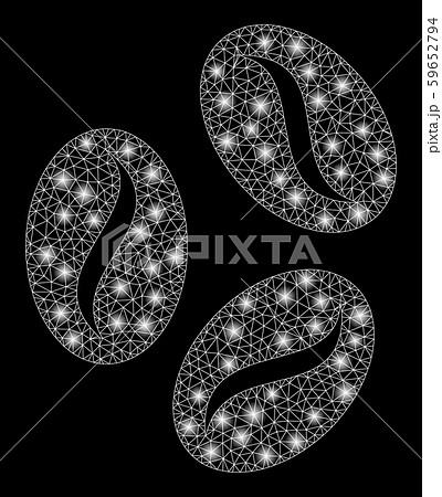 Flare Mesh Wire Frame Cocoa Beans with Flare Spots 59652794