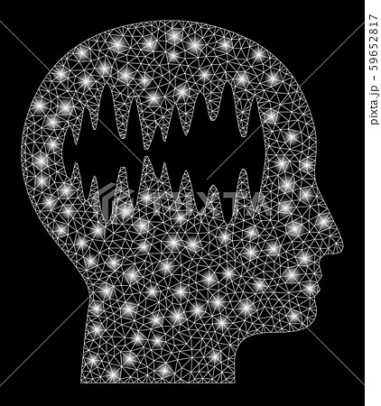 Glossy Mesh 2D Brain Waves with Light Spots 59652817
