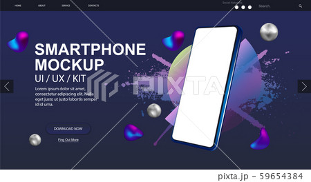 Smartphone rotated position Mockup 59654384