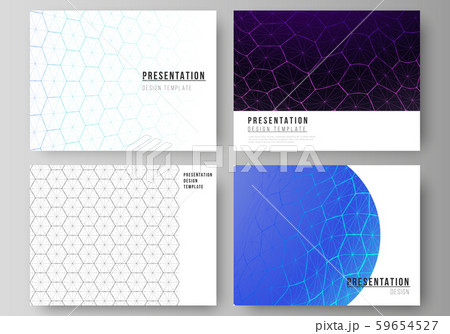 Vector layout of the presentation slides design business templates. Digital technology and big data 59654527