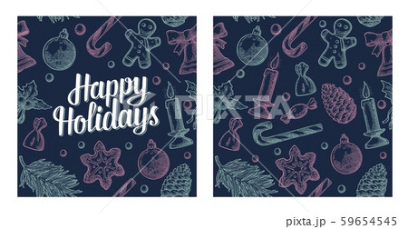 Seamless pattern for Merry Christmas and Happy New Seamless pattern for Merry Christmas and Happy New 59654545