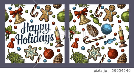 Seamless pattern for Merry Christmas and Happy New Seamless pattern for Merry Christmas and Happy New 59654546