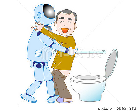 高齢者を介護する介護用ロボット 59654883