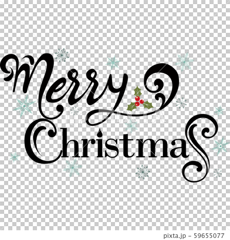 Merry christmas text lettering with poinsettia vector Merry christmas text lettering with poinsettia vector 59655077