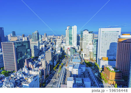 大阪　キタ　都市景観　西梅田方面　 59656448