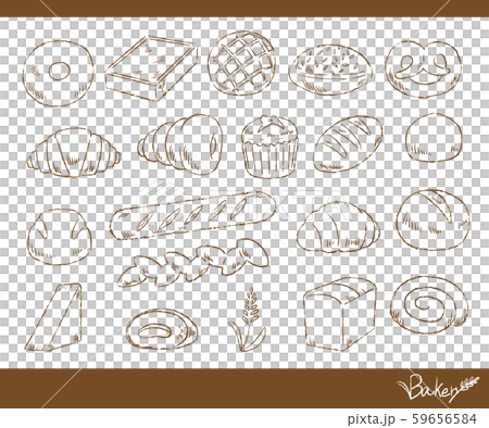 Pan illustration set: line drawing 59656584