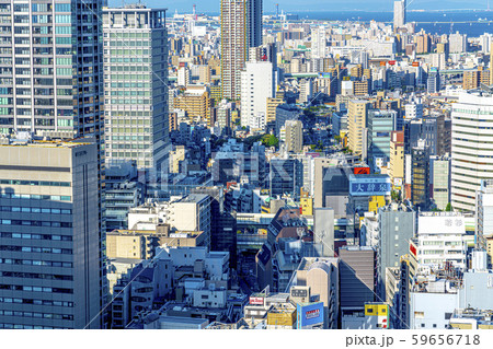 大阪　キタ　都市景観　福島区方面　　 59656718