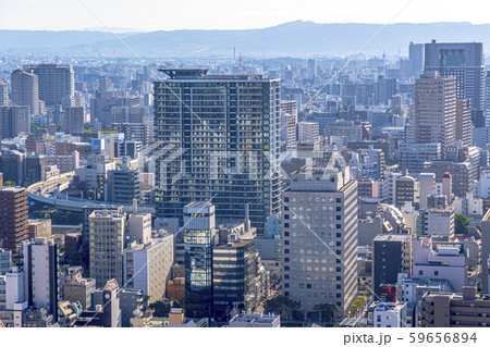 大阪　キタ　都市景観　東梅田　ビル群　 59656894