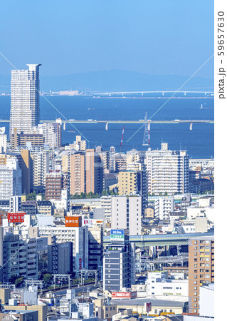 大阪　キタ　都市景観　福島区方面　 59657630