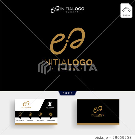 Luxury gold initial E logo template and business 59659558
