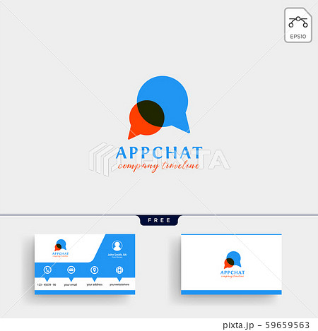 chat message bubble logo template and business 59659563