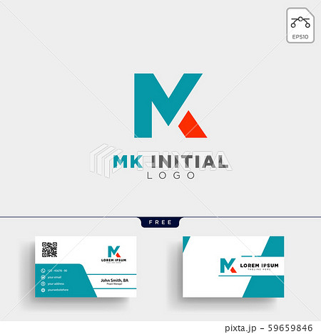 MK INITIAL LOGO TEMPLATE AND BUSINESS CARD MK INITIAL LOGO TEMPLATE AND BUSINESS CARD 59659846