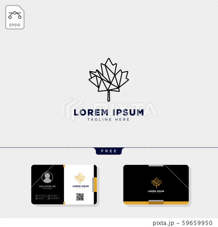 cannabis logo template and free business card 59659950
