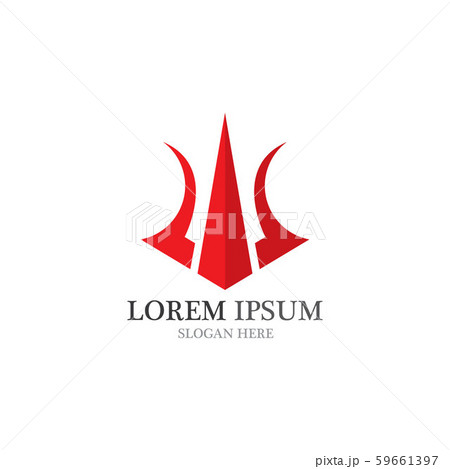 Magic Trident Logo Template vector iconのイラスト素材 [59661397] - PIXTA