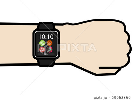 スマートウォッチのイラスト素材