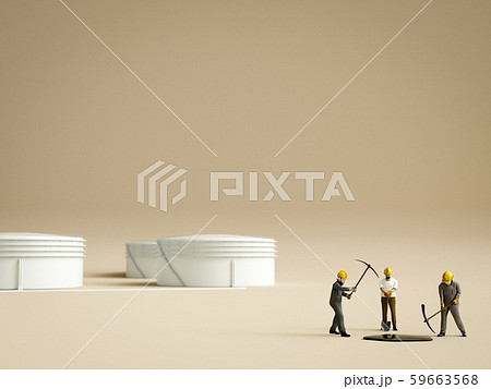 石油開発と作業員 59663568