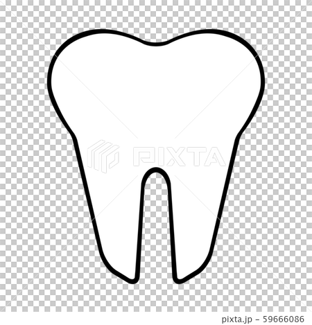 一本の歯のイラスト素材