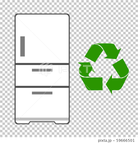 Refrigerator and recycle symbol 59666501