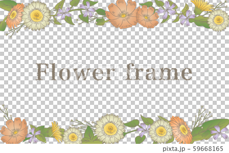 Illustration of a flower frame 59668165