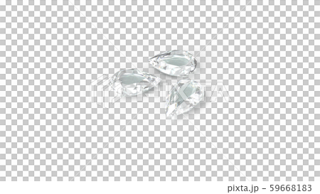 Teardrop Drop Cut Diamond Crystal Background White CG 59668183