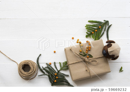 gift box for special day in festival day christmas and new year with leaf 59669232