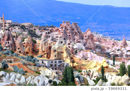 Carved houses in rock, Pigeon Valley, Uchisar, Carved houses in rock, Pigeon Valley, Uchisar, 59669331