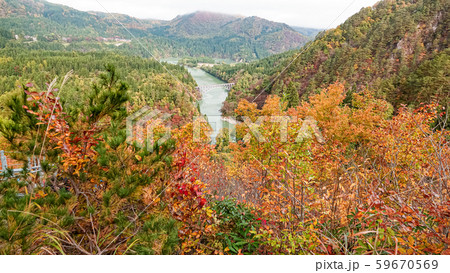Tadami Line facade in Fukushima,Japan Tadami Line facade in Fukushima,Japan 59670569